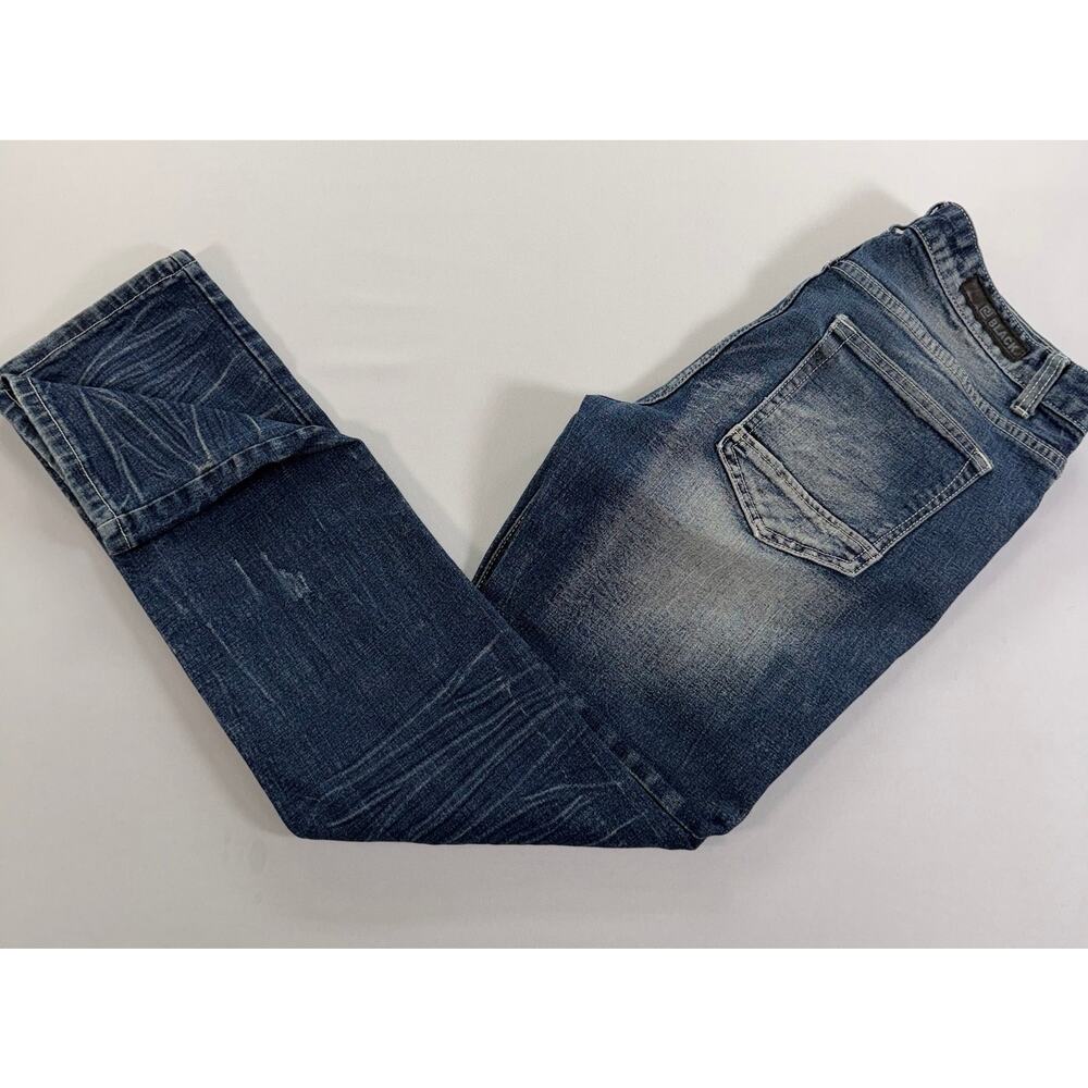 BKE Black Slim Straight Jeans Men’s 32x32 Distressed Medium Wash Denim